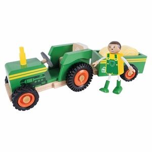 Little Town Wooden Tractor & Trailer Toy